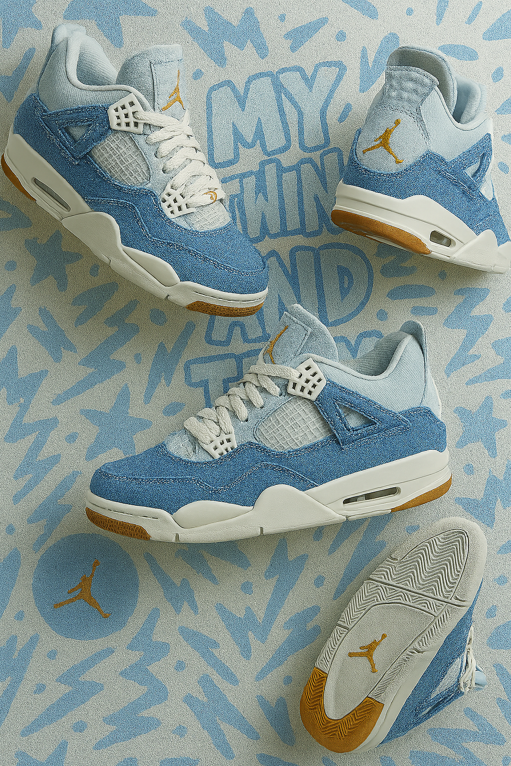 Wmns Air Jordan 4 Retro TEX 'Worn Blue Denim'