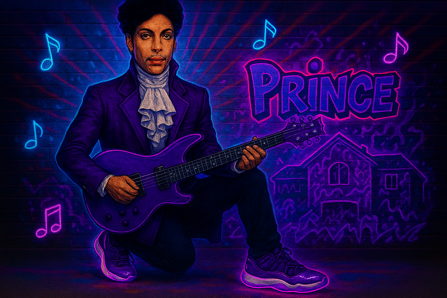 Remix Tha kicks Black and purple camo set