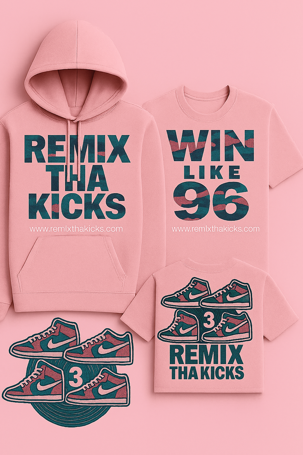 Remix tha kicks hoodie and shirt combo