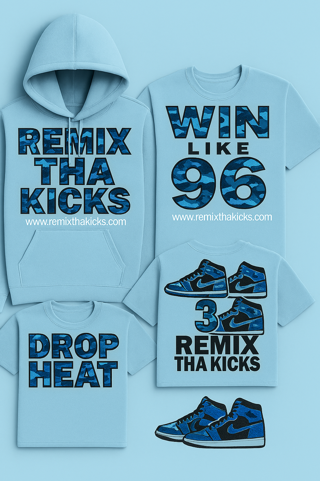 Remix Tha kicks Icy Camo set