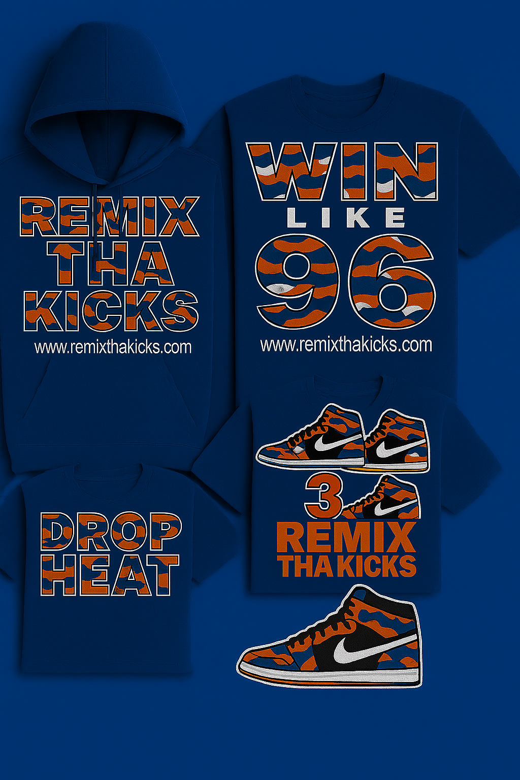 Remix Tha kicks Da Bears camo hoodie set