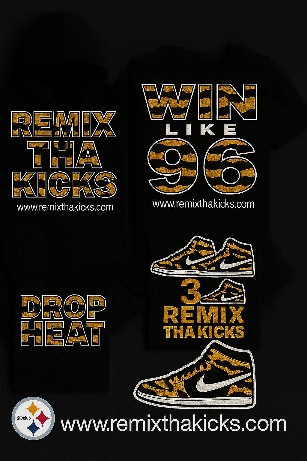 Remix Tha kicks steel curtain camo combo hoodie